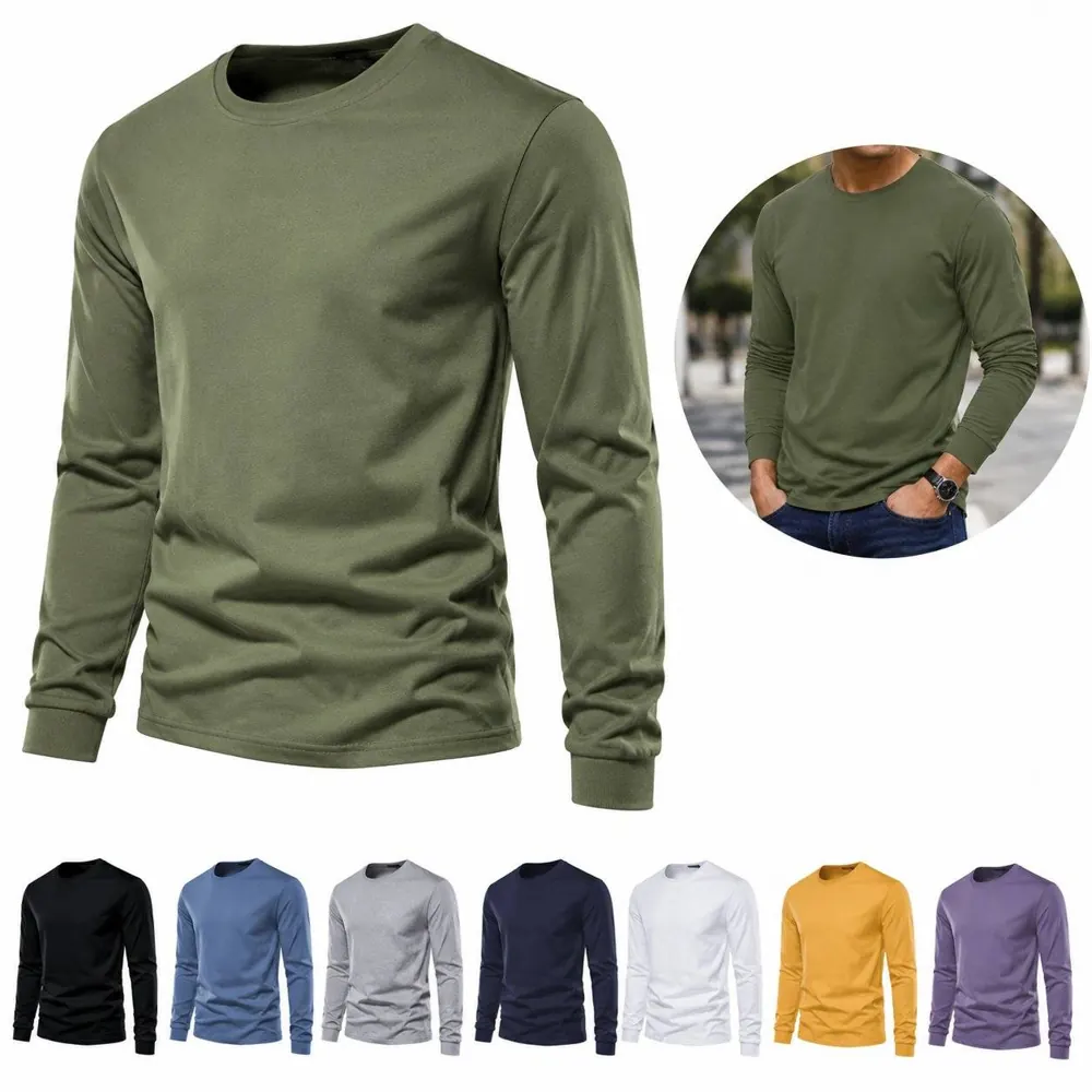Men's Soft Stretch Performance Long Sleeve Crewneck Tee 2