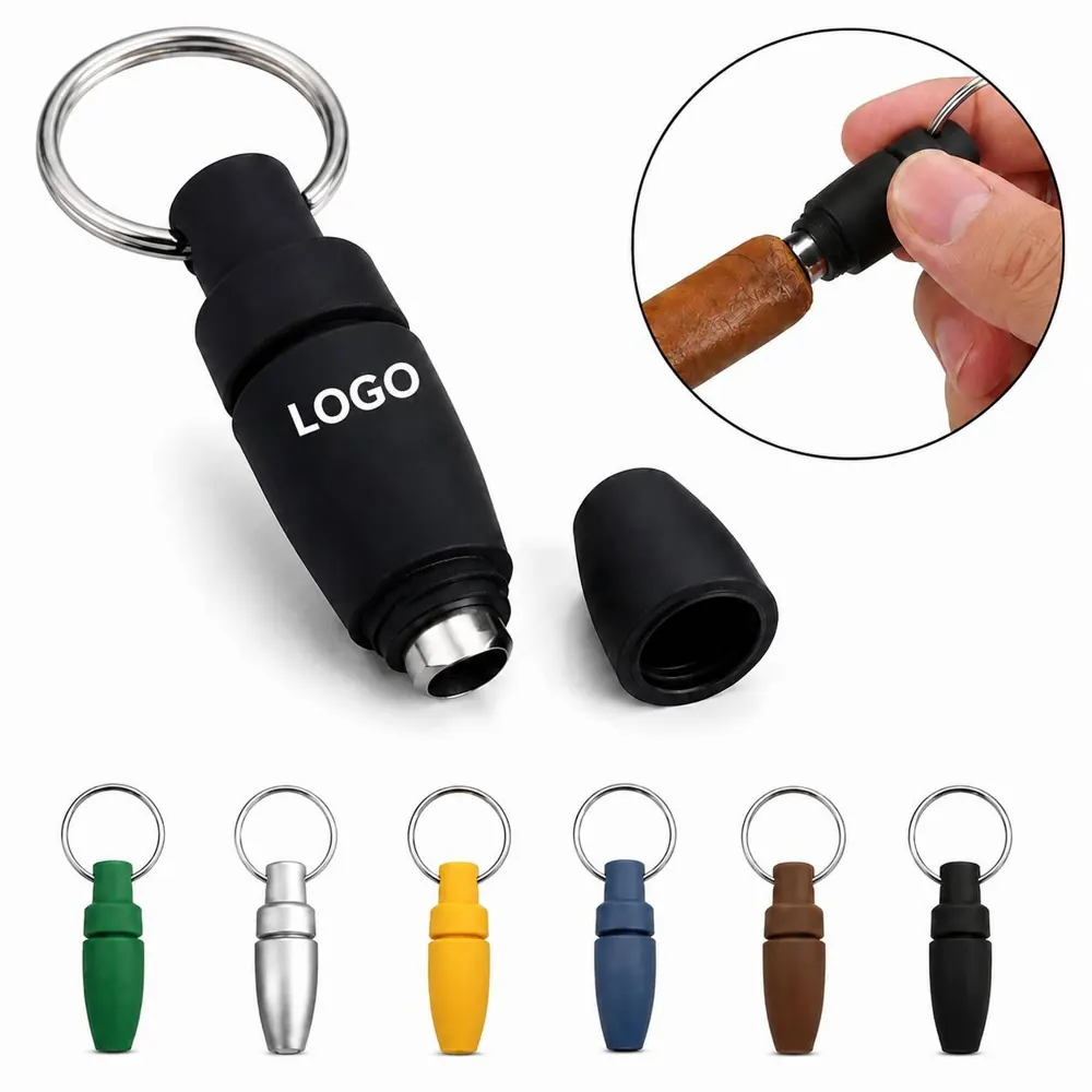 Plastic Keyring Cigar Punch, Capsule Shape Portable Hole