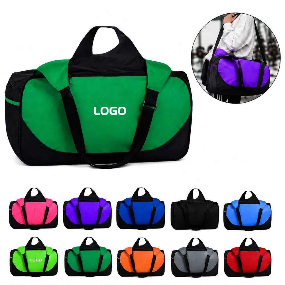 Water-Resistant Yoga Duffel Bag with Mat Holder