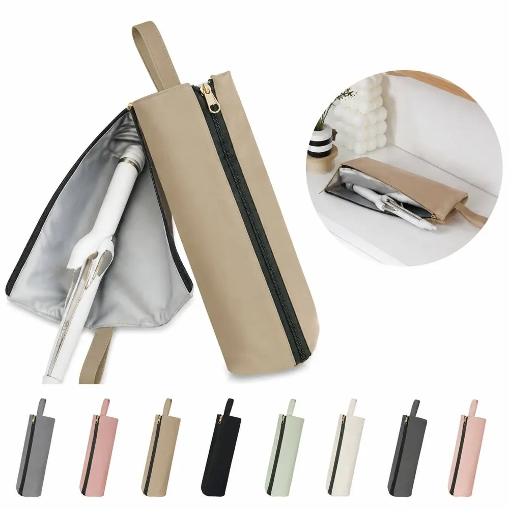 Heat Resistant Curling Iron Travel Bag with Zipper Closure 2