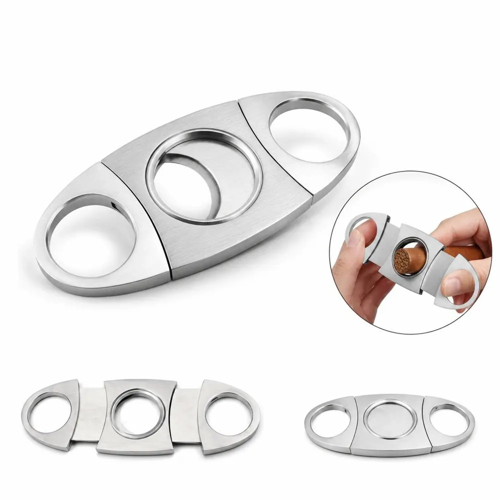 Stainless Steel Cigar Cutter with Sharp Precision Blade 2