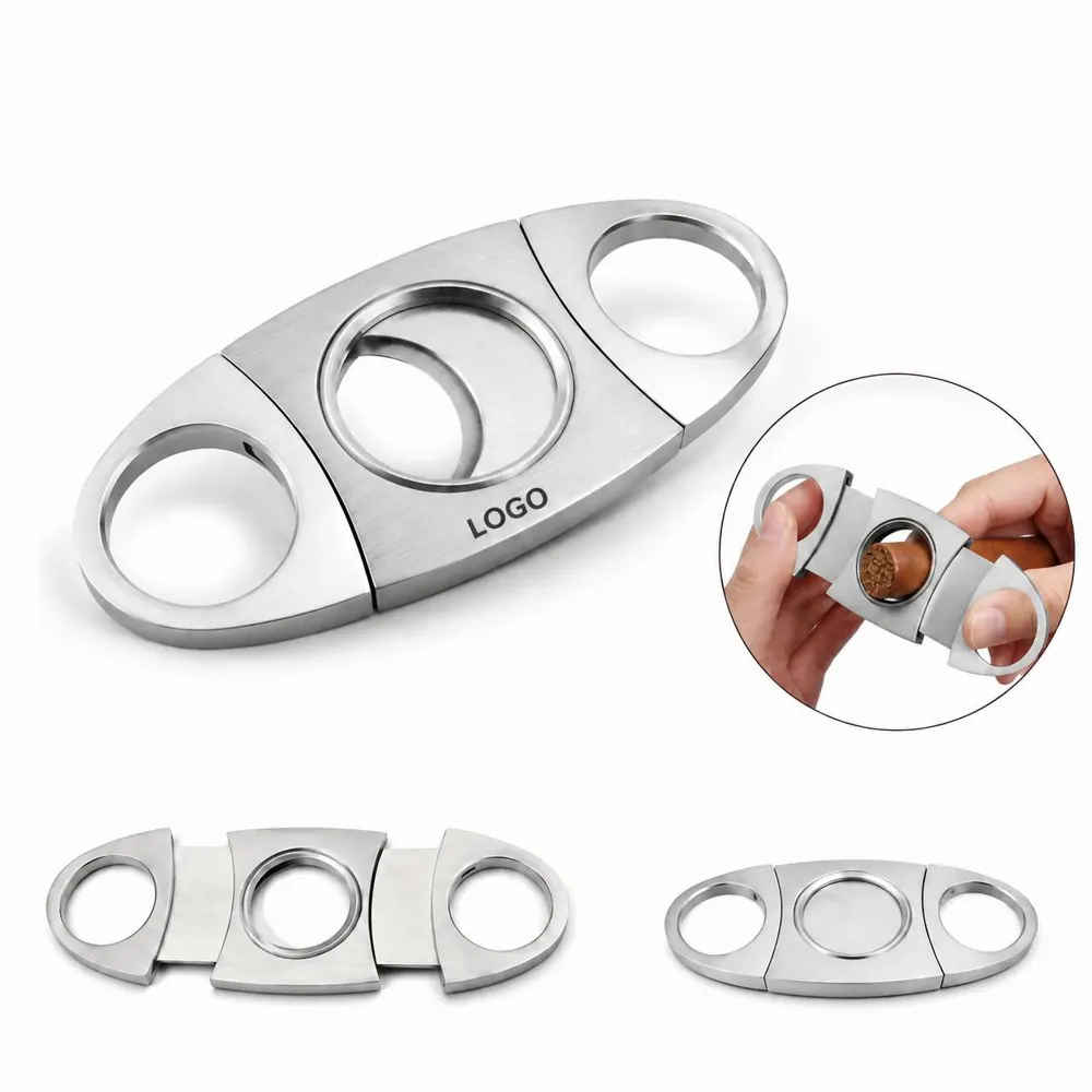 Stainless Steel Cigar Cutter with Sharp Precision Blade