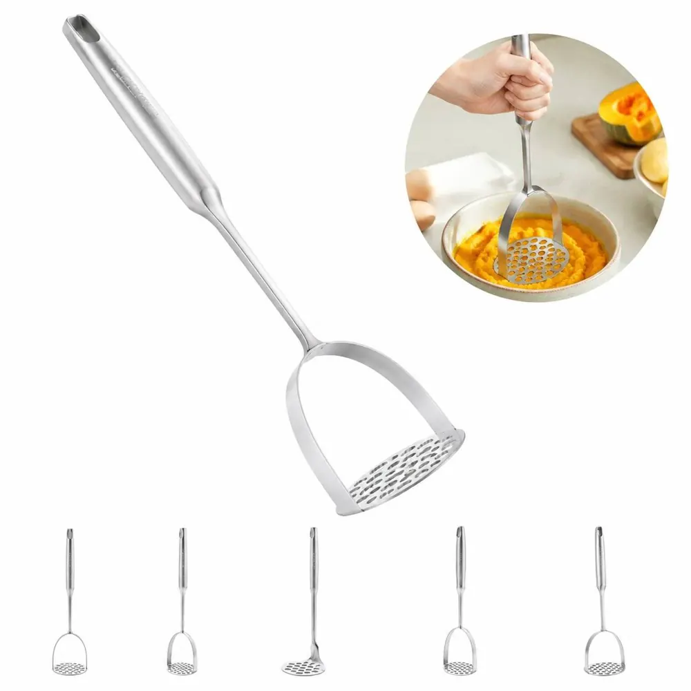 Heavy Duty Stainless Steel Potato Masher with Ergonomic 2