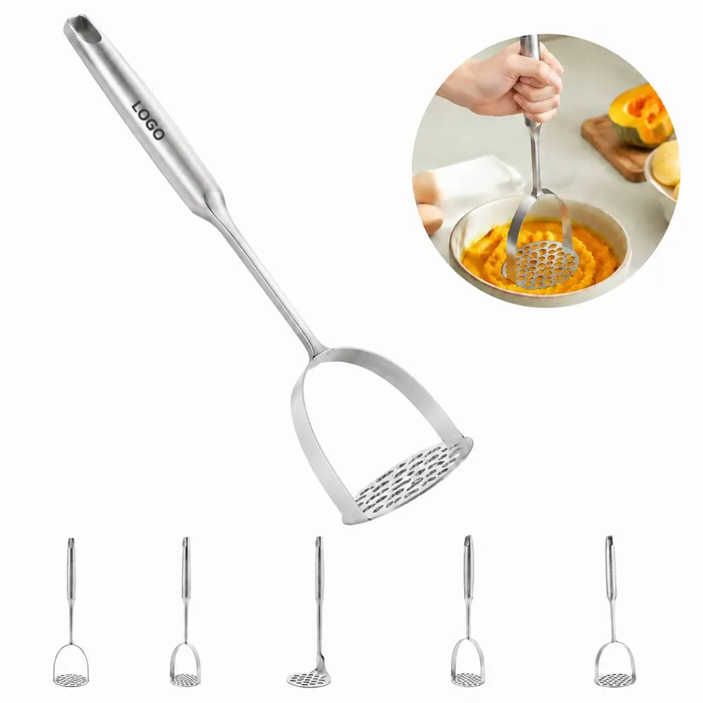 Heavy Duty Stainless Steel Potato Masher with Ergonomic