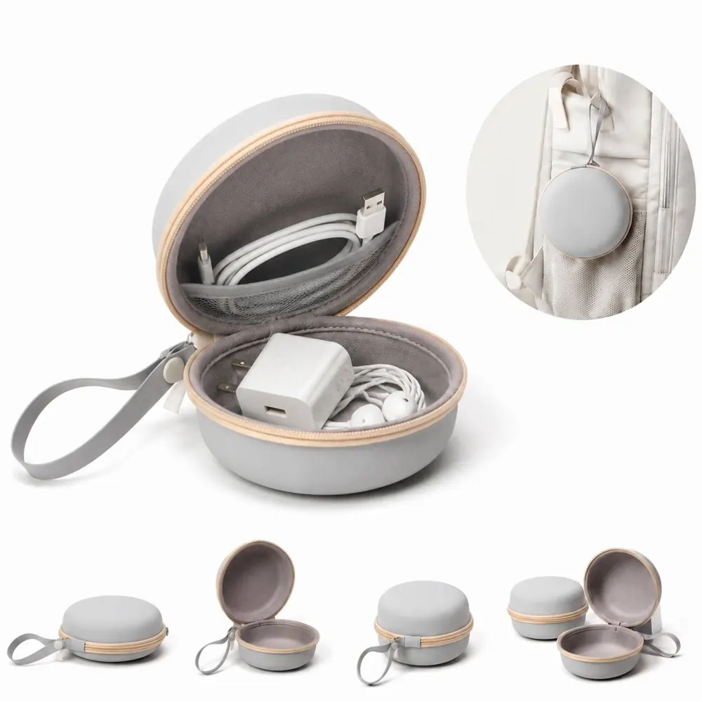 EVA Anti-Shock Round Storage Bag for Organizing Accessories 2