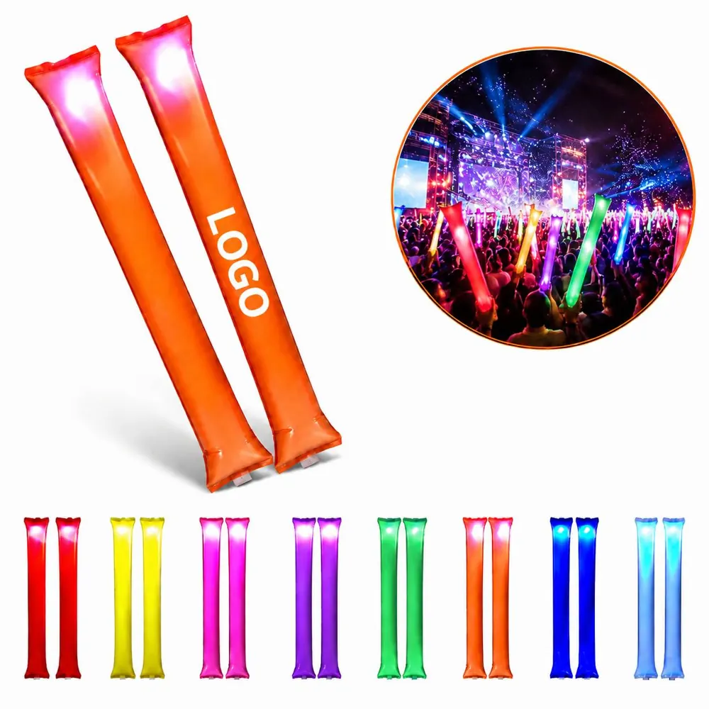 LED Inflatable Cheer Sticks with Bright Illumination