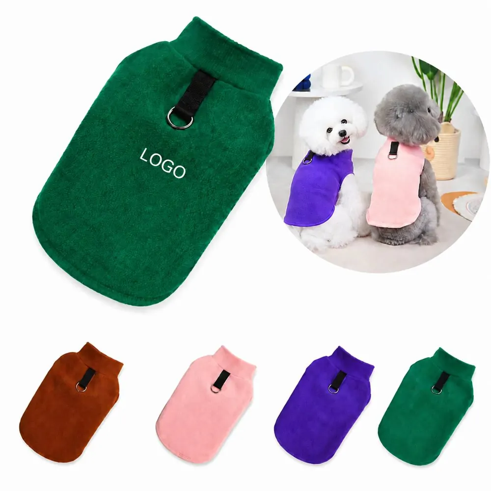 Waterproof Fleece Dog Vest, Adjustable Lightweight Warm Wear