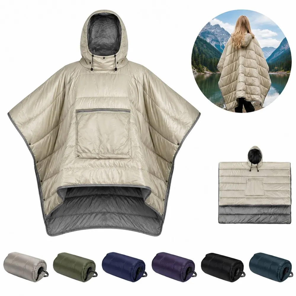Wearable Camping Sleeping Bag with Insulated Hood 2
