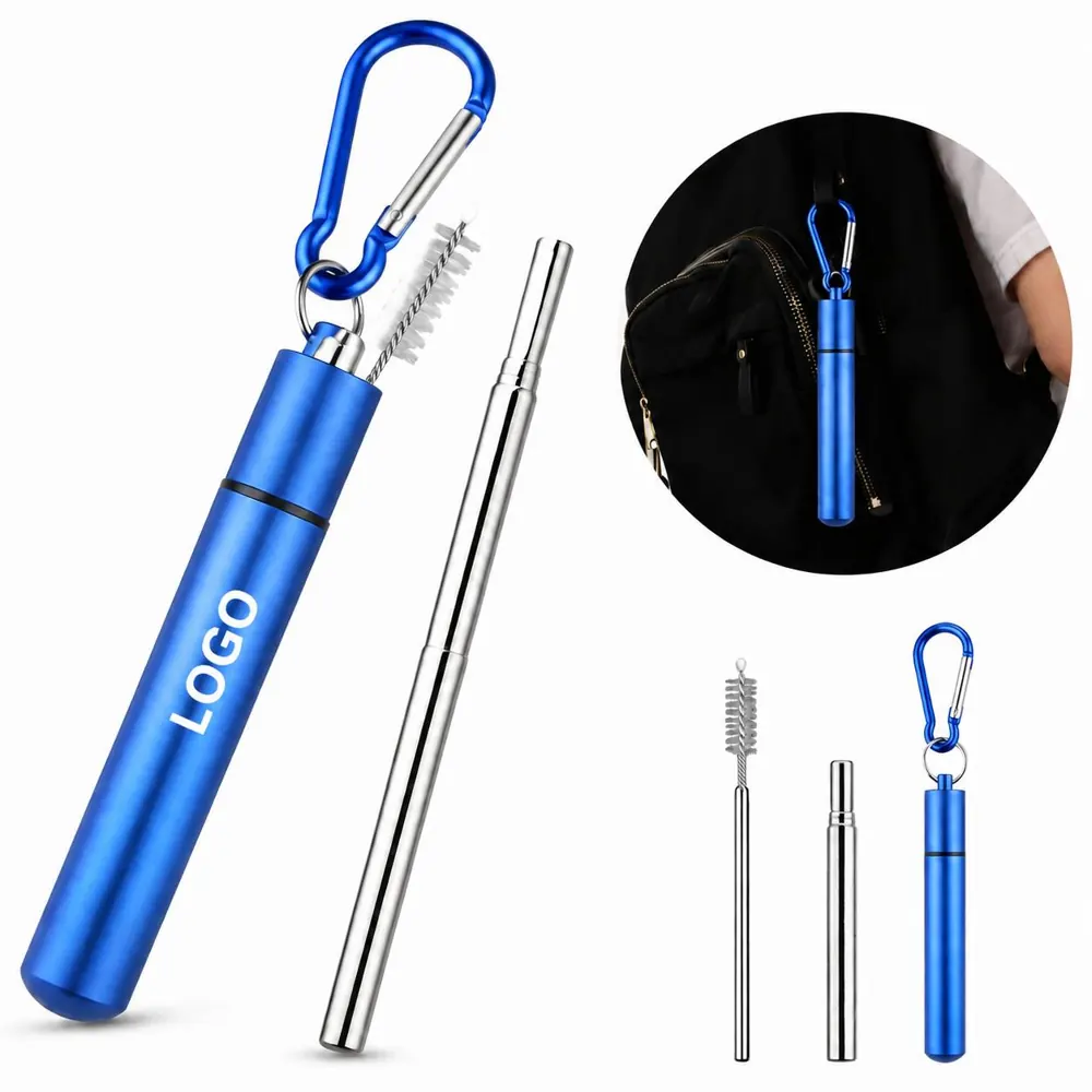 Reusable Stainless Steel Telescopic Straw for Travel