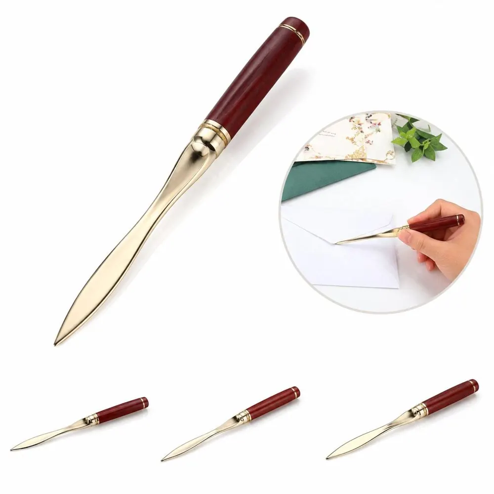 Metal Envelope Opener with Wood Handle, Sharp Blade 2
