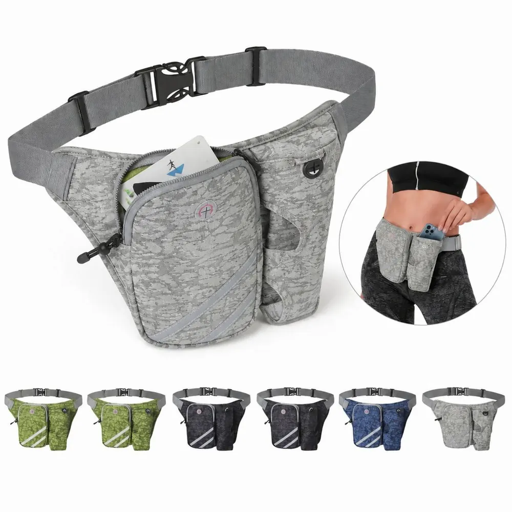 Reflective Camo Hydration Belt with Water Bottle Holder 2