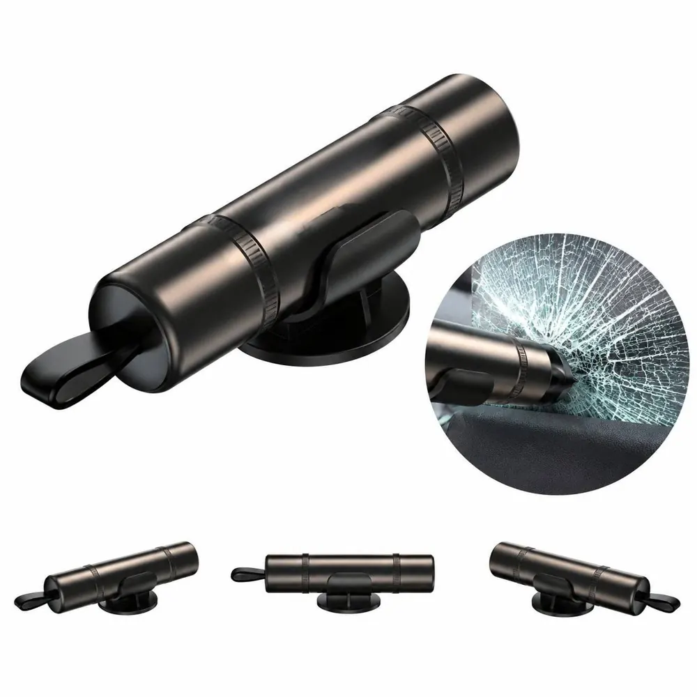 2-in-1 Emergency Car Escape Tool with Glass Breaker Hammer 2