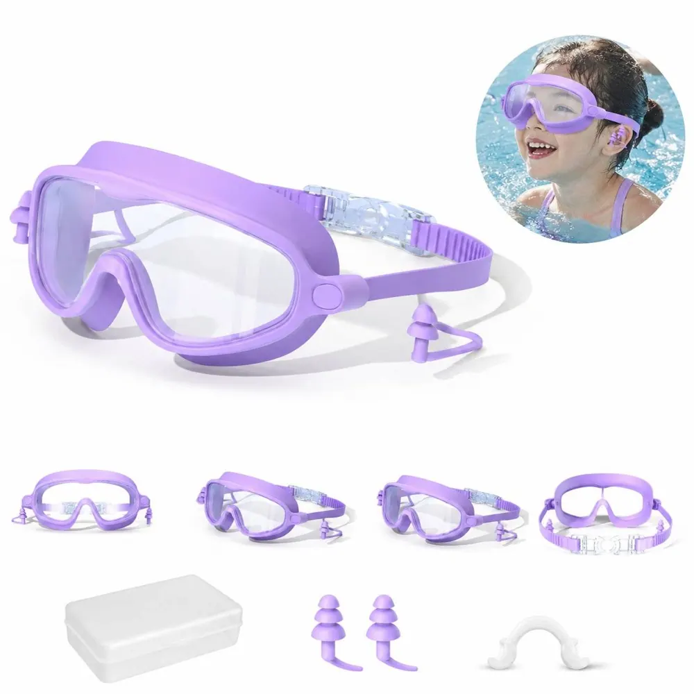 Large Frame Anti-Fog Swim Goggles with UV Protection 2