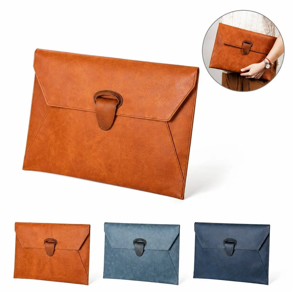 A4 PU Leather Envelope Document Folder with Multiple 2