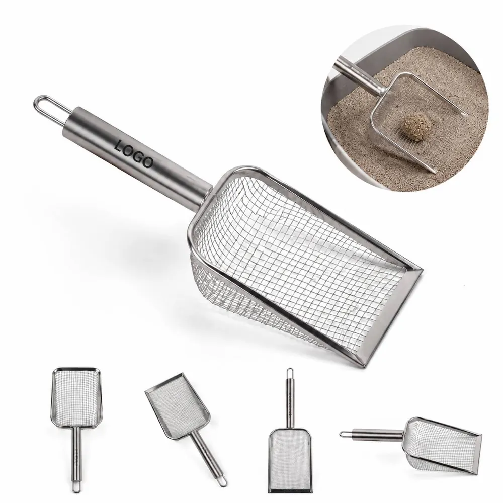 Stainless Steel Cat Litter Scoop with Ergonomic Handle
