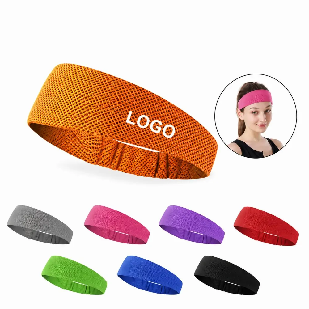 Breathable Mesh Sports Headband Non-Slip Stretchy