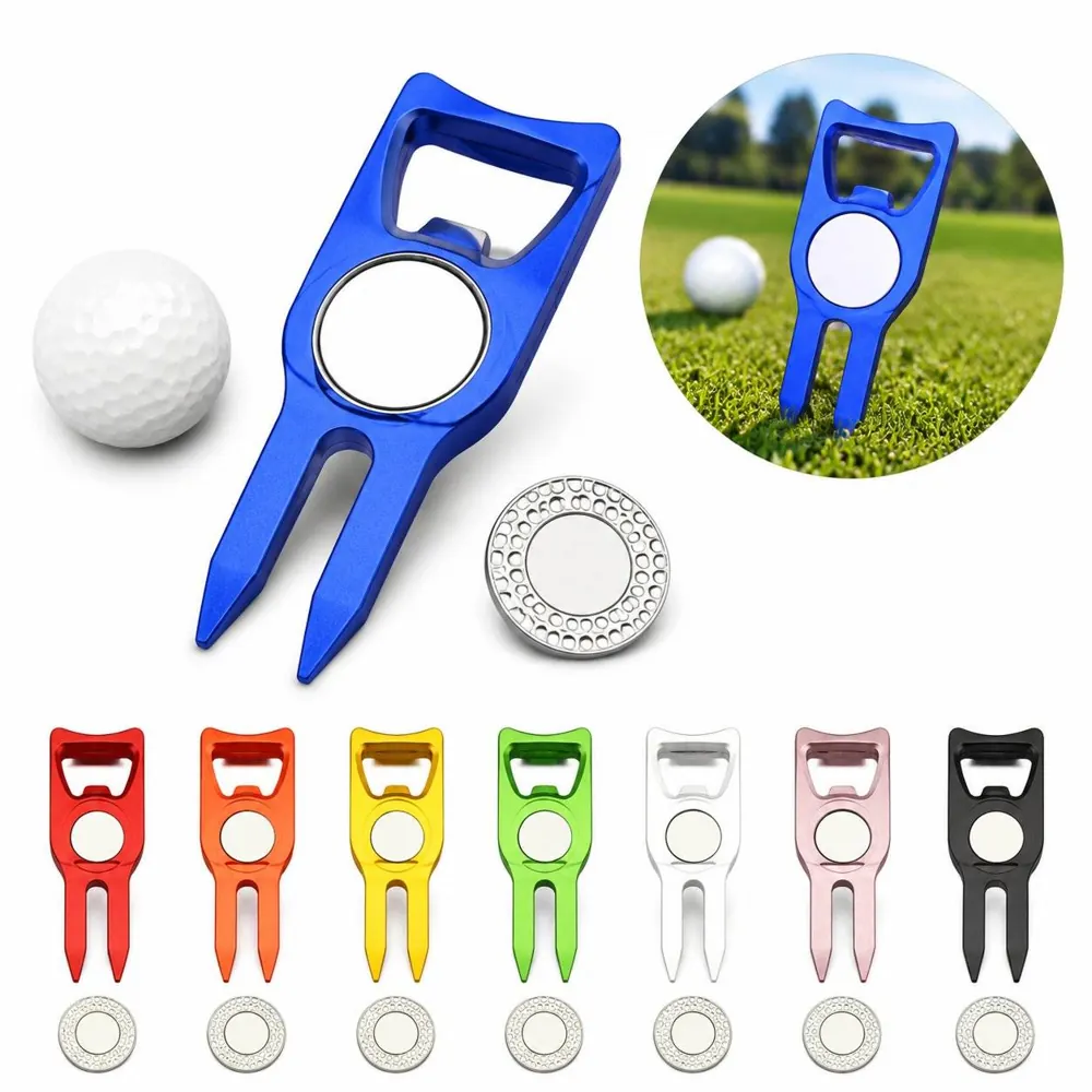 Golf Divot Tool Gift Set with Ball Marker and Cleaning Brush 2