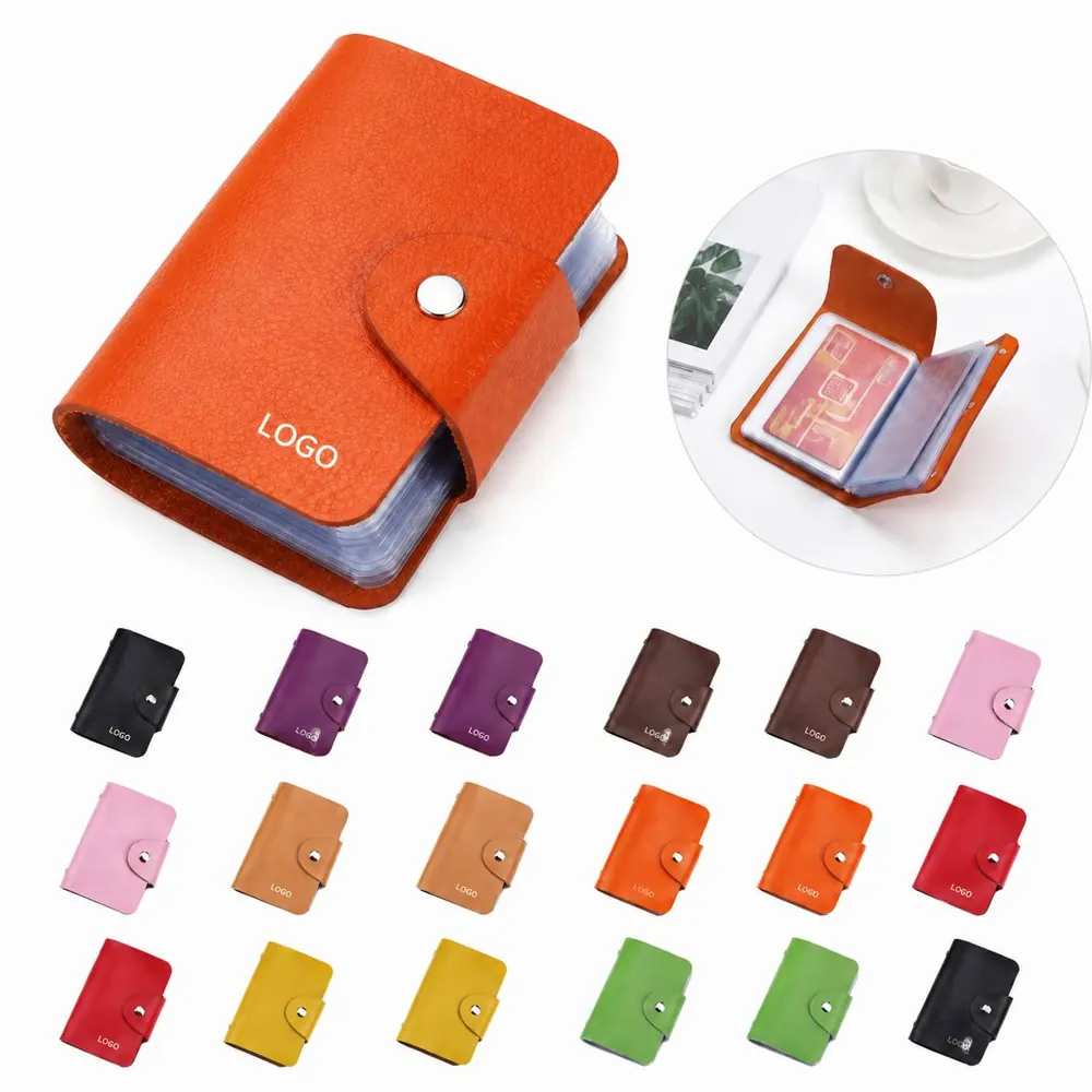 Slim Cow Leather Card Holder with Multiple Slots