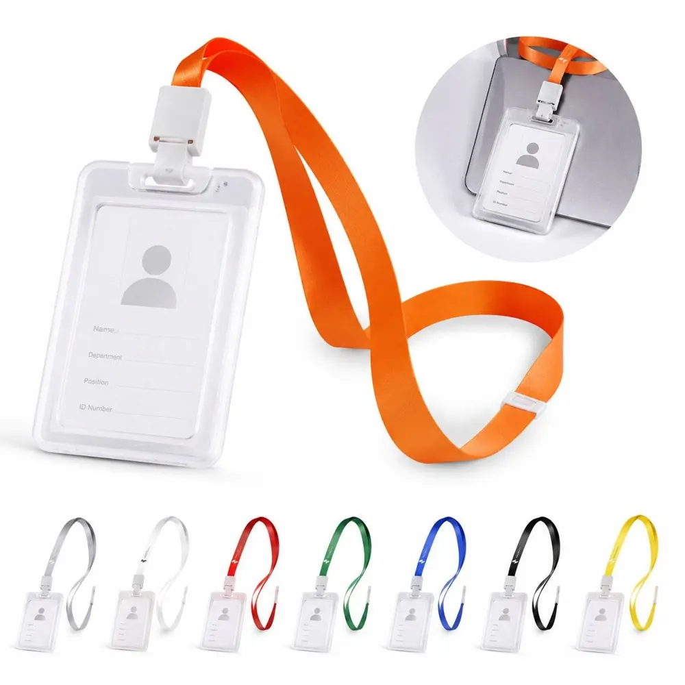 Clear Waterproof PVC Card Holder with Detachable Lanyard 2
