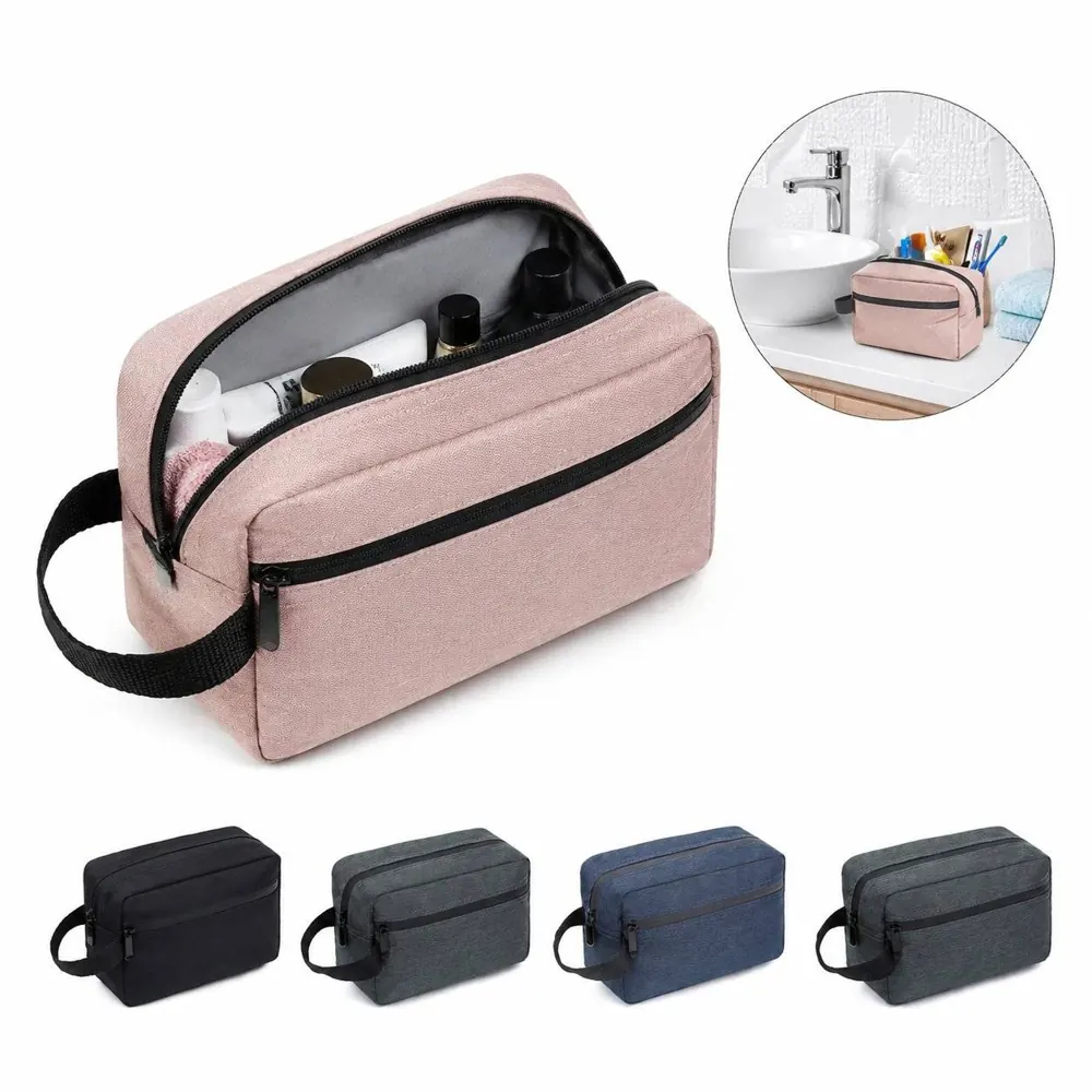 Canvas Hanging Dopp Kit with Hook, Water-Resistant Travel 2