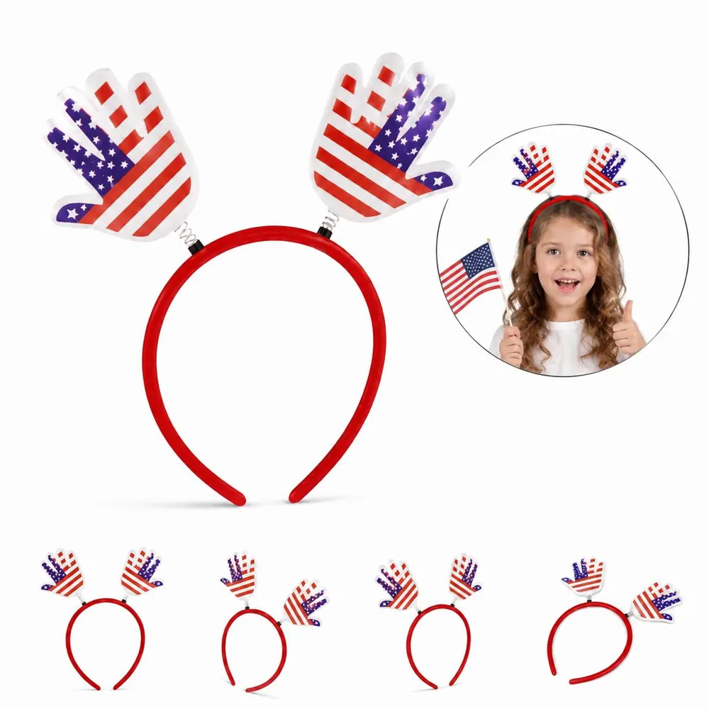 Patriotic Star Headband, Adjustable American Flag Design 2