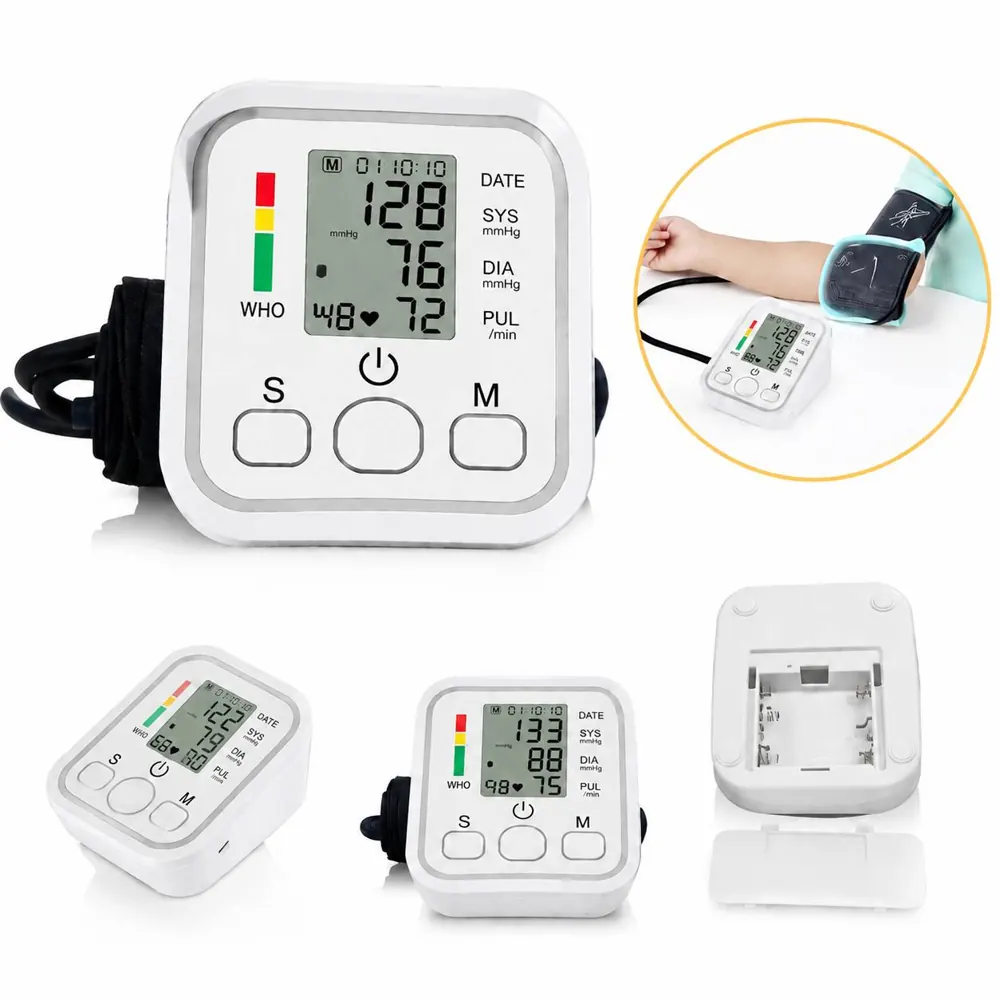 Ergonomic Upper Arm Blood Pressure Monitor with Auto Cuff 2