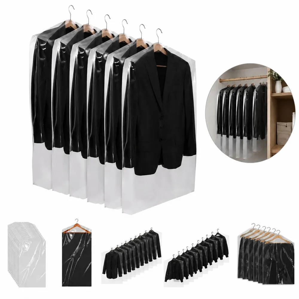 Customizable PE Garment Bag with Zipper, Transparent Dust 2