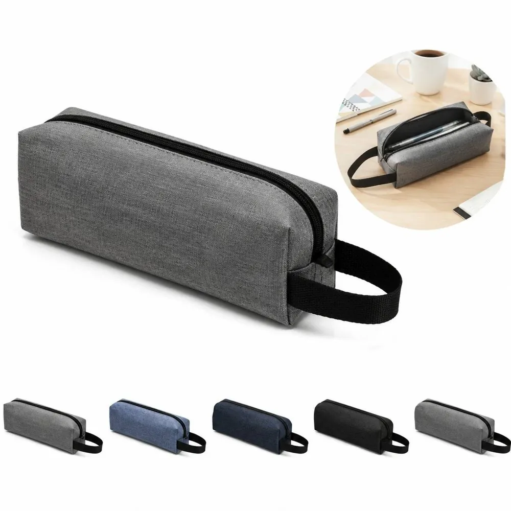 Water-Resistant Pencil Bag with Handle, Portable Stationery 2