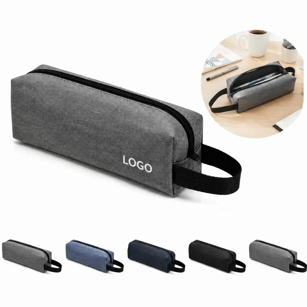 Water-Resistant Pencil Bag with Handle, Portable Stationery
