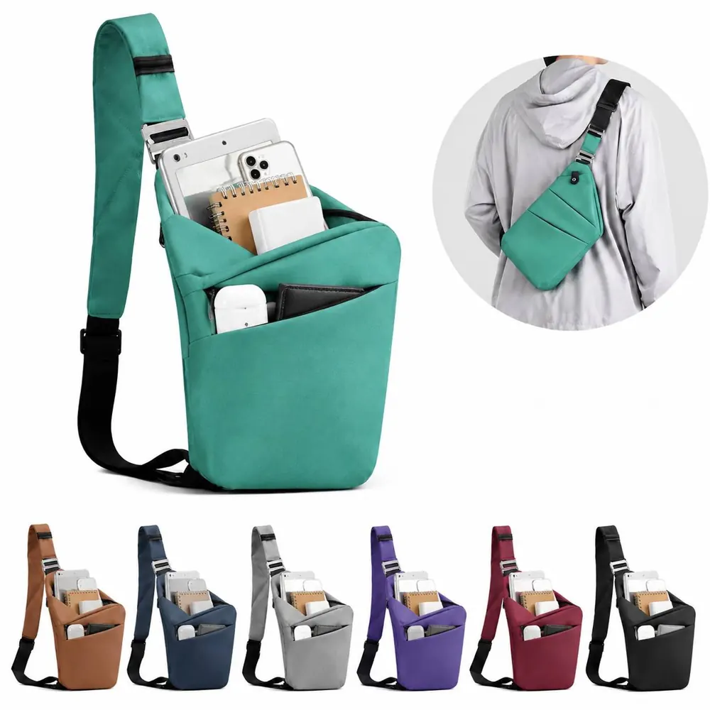 Men's Waterproof Sling Chest Bag Crossbody Shoulder Pack 2