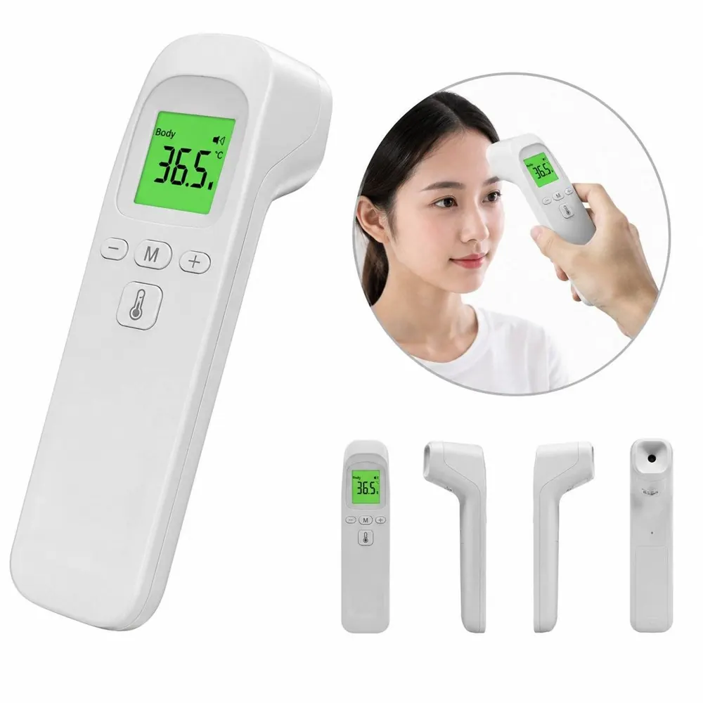 Non-Contact Infrared Forehead Thermometer with 3-Color Alarm 2