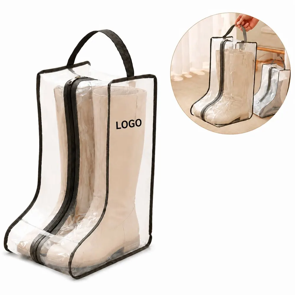 Clear PVC Transparent Shoe Storage Bags with Zipper