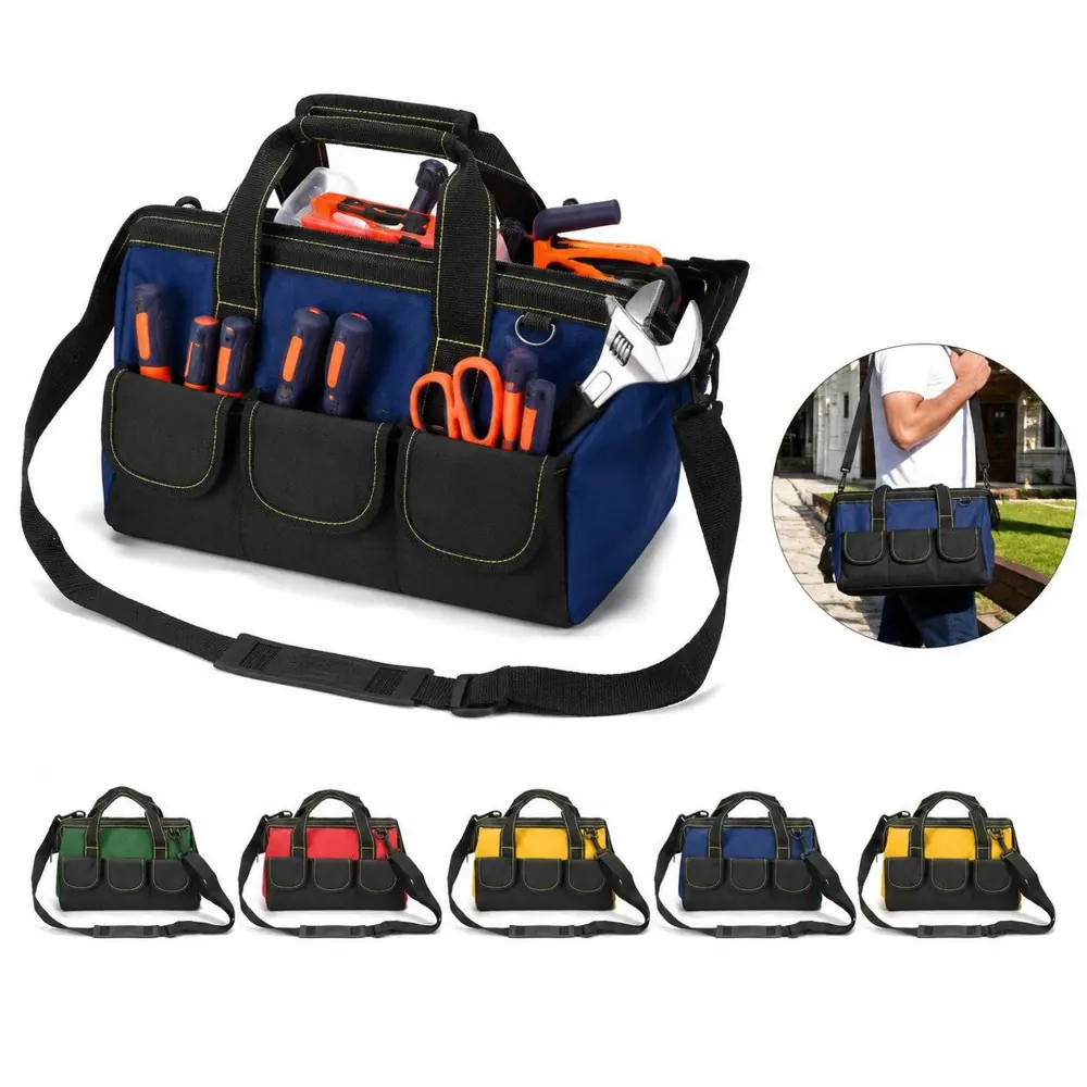 Heavy Duty Waterproof Wide Mouth Tool Bag for Outdoor Work 2