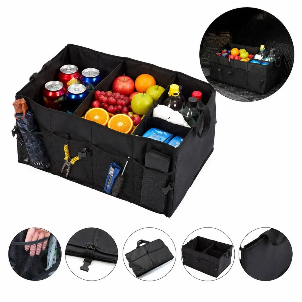 Foldable Car Trunk Organizer Box with Collapsible Storage 2