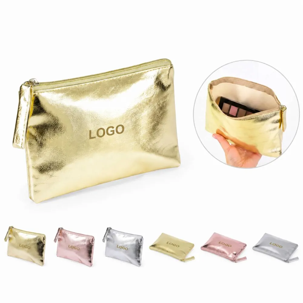 Genuine Leather Zipper Coin Pouch with Multiple Compartments