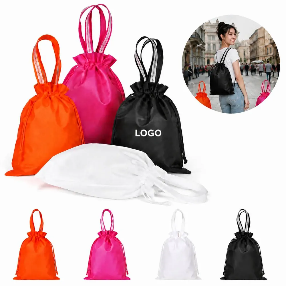 Eco-Friendly Non-Woven Drawstring Bag with Sturdy Closure