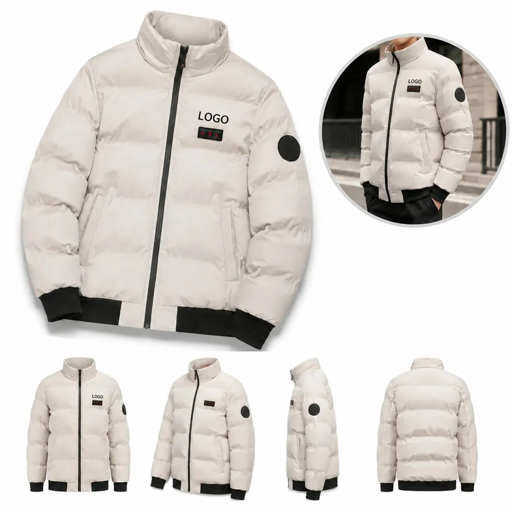 USB Heated Hooded Jacket with 7 Heating Zones