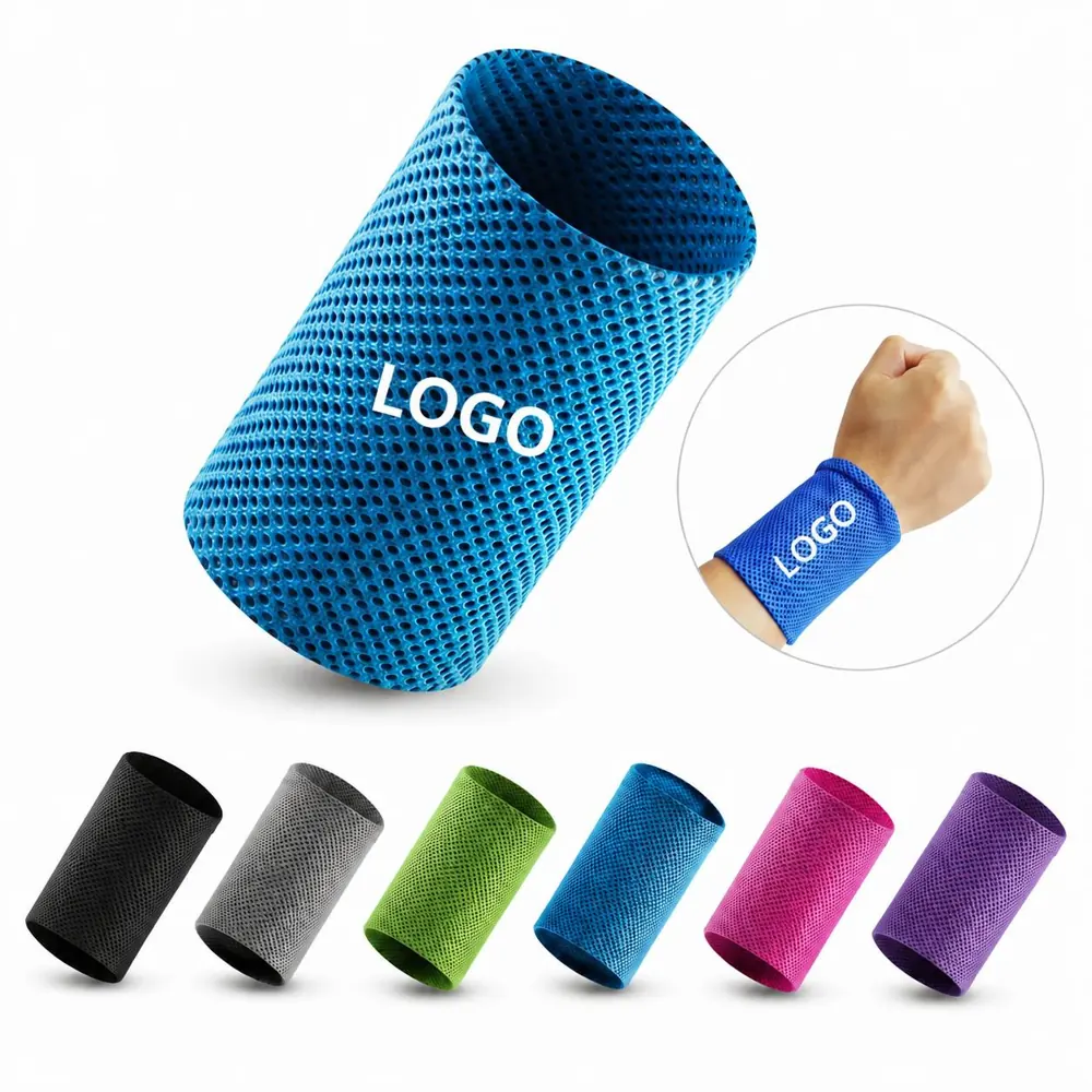 Ice Silk Cooling Wristbands Quick Dry Sport Sweat Wicking