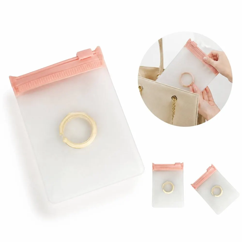Clear PVC Zipper Jewelry Bags for Earrings Rings Pendants 2