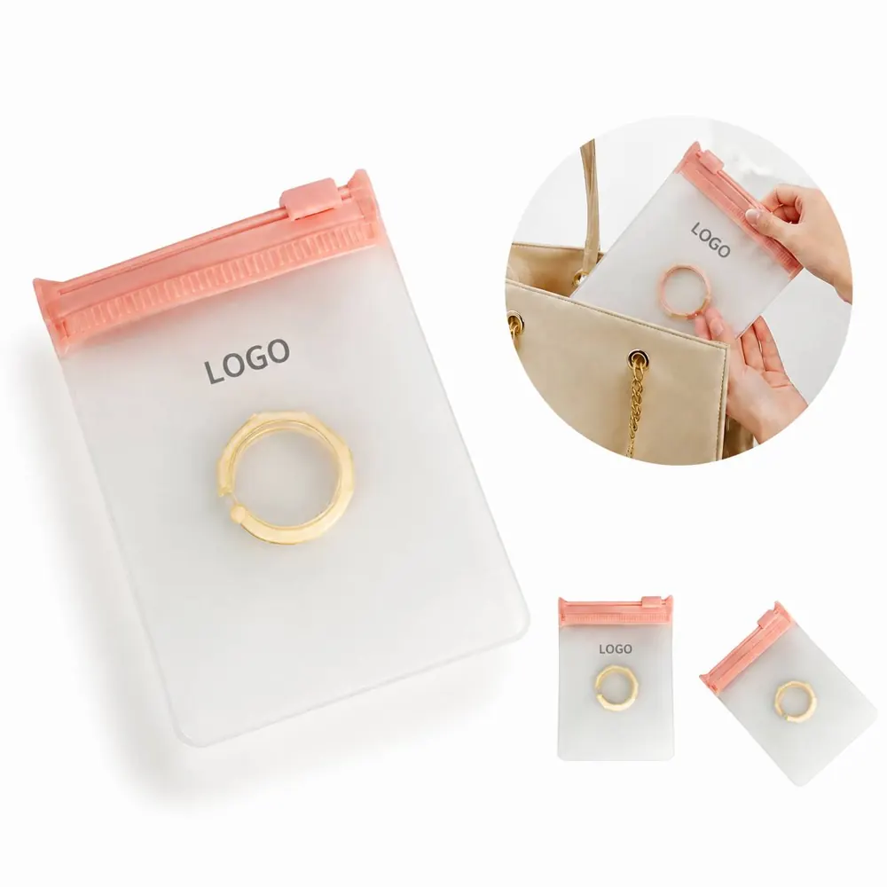 Clear PVC Zipper Jewelry Bags for Earrings Rings Pendants