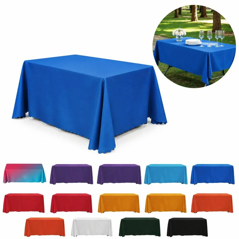 Custom Waterproof Wrinkle-Resistant Table Cover for Dining 2