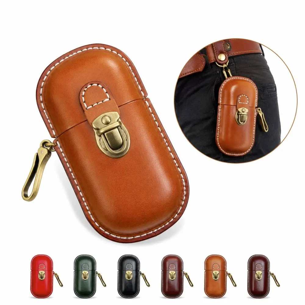 Handmade Genuine Leather Glasses Case with Soft Lining 2