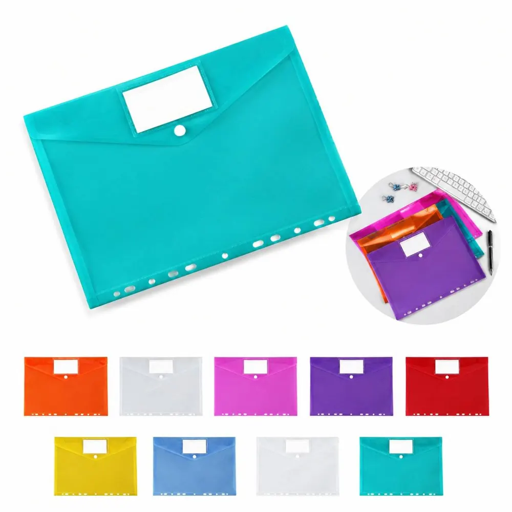 Thickened PP Document Envelope with 11 Holes and Business 2