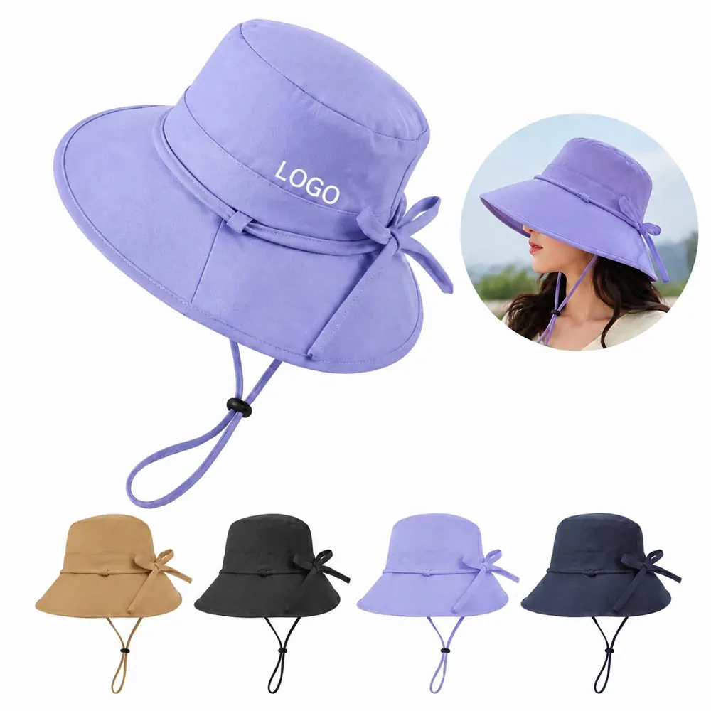 Women's Adjustable Bow Fisherman Hat with Wide Brim