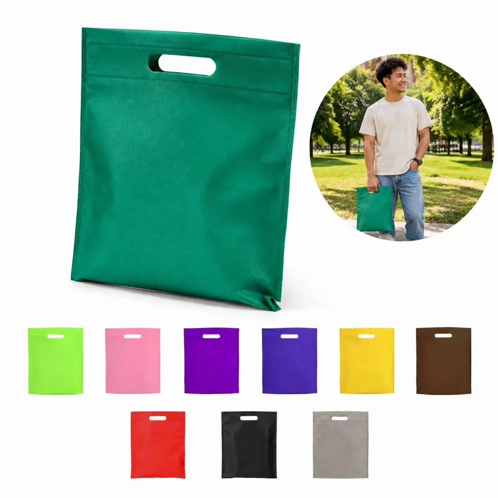Customizable Non-Woven Tote Bag with Die-Cut Handles 2
