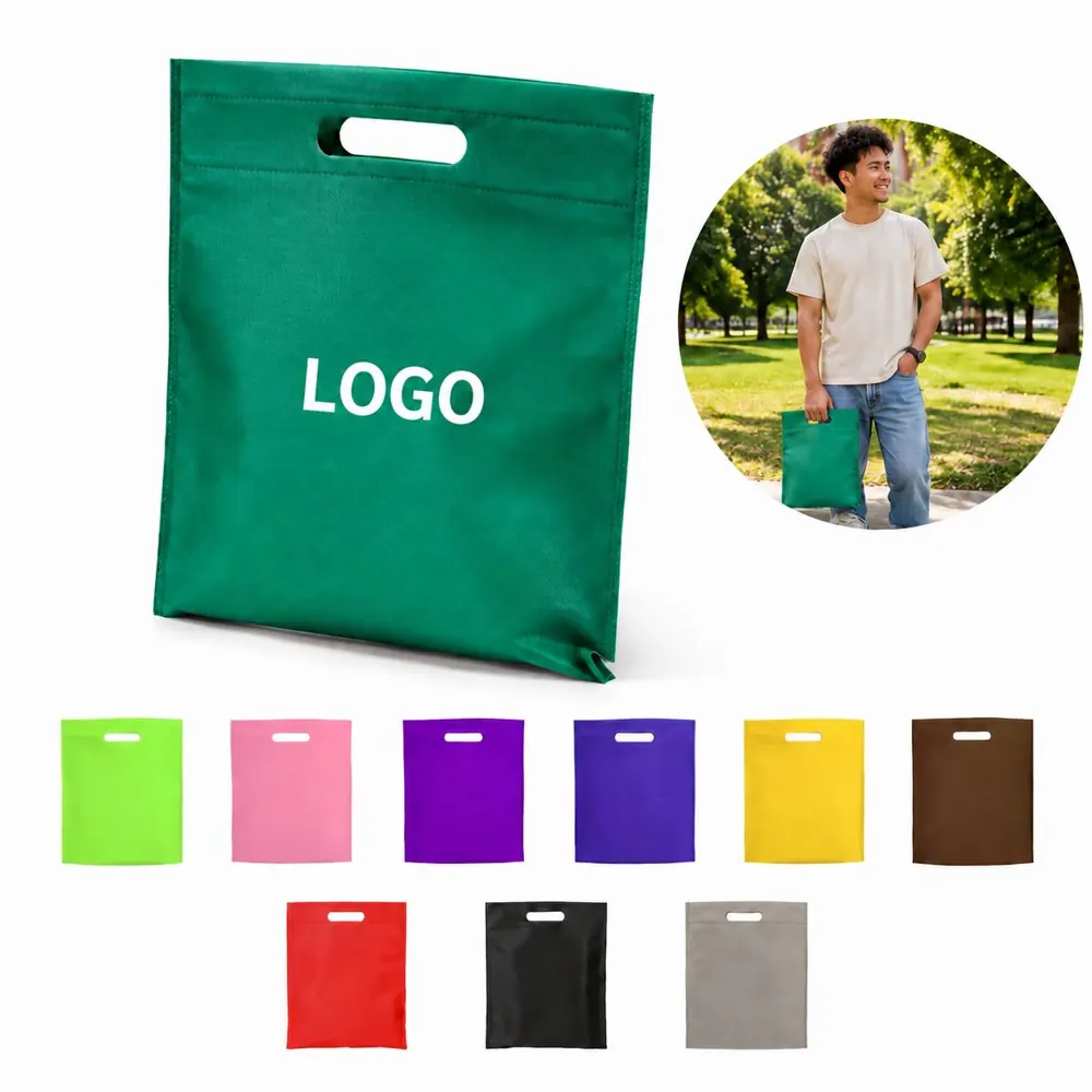 Customizable Non-Woven Tote Bag with Die-Cut Handles