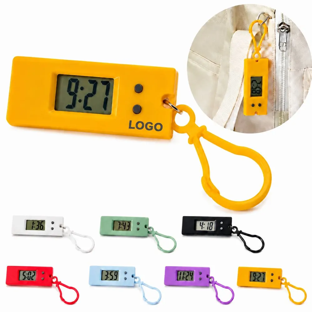 Student Mini Triangle Digital Keychain Watch with Alarm
