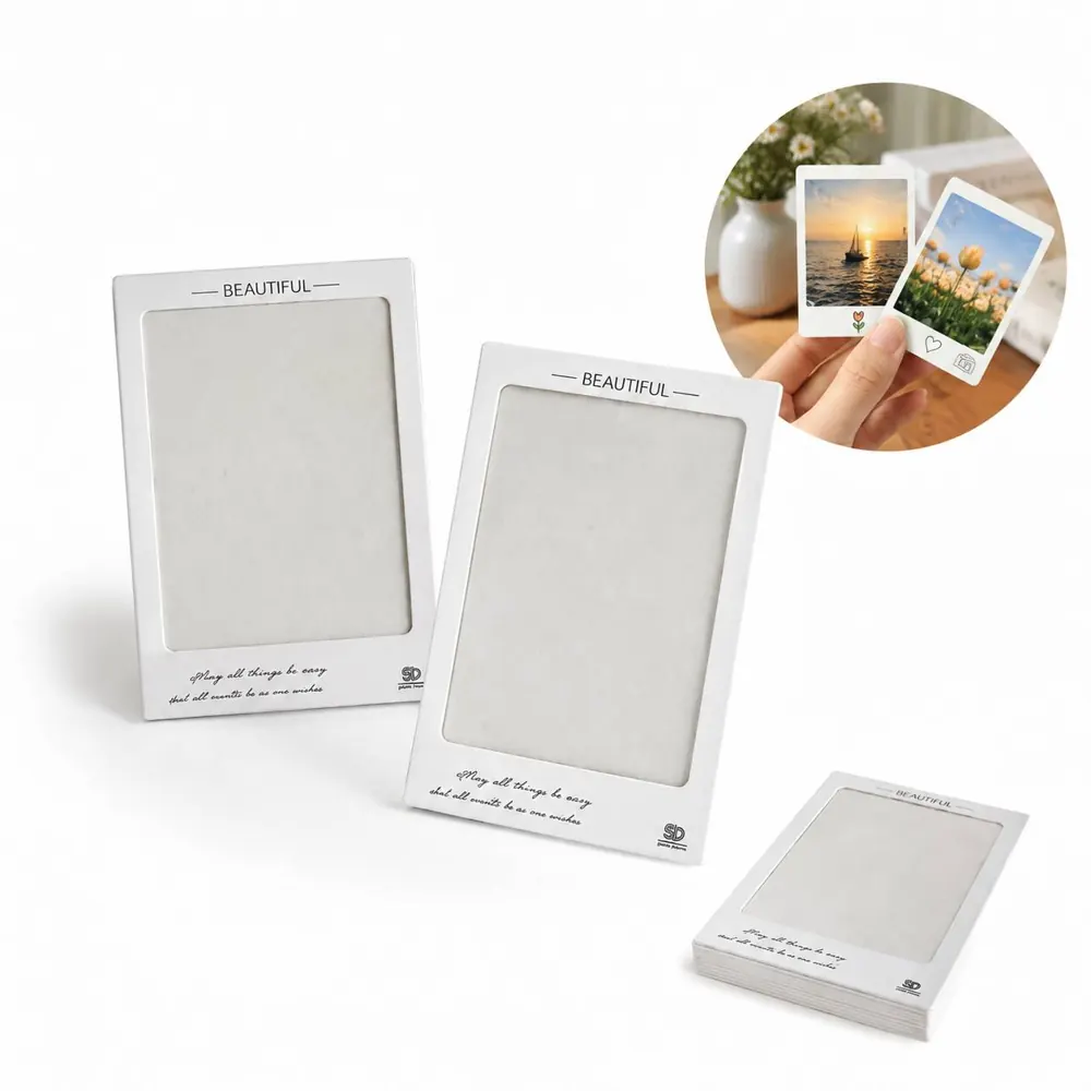 Polaroid Photo Clip Holder, Foldable Paper Frame for Display 2