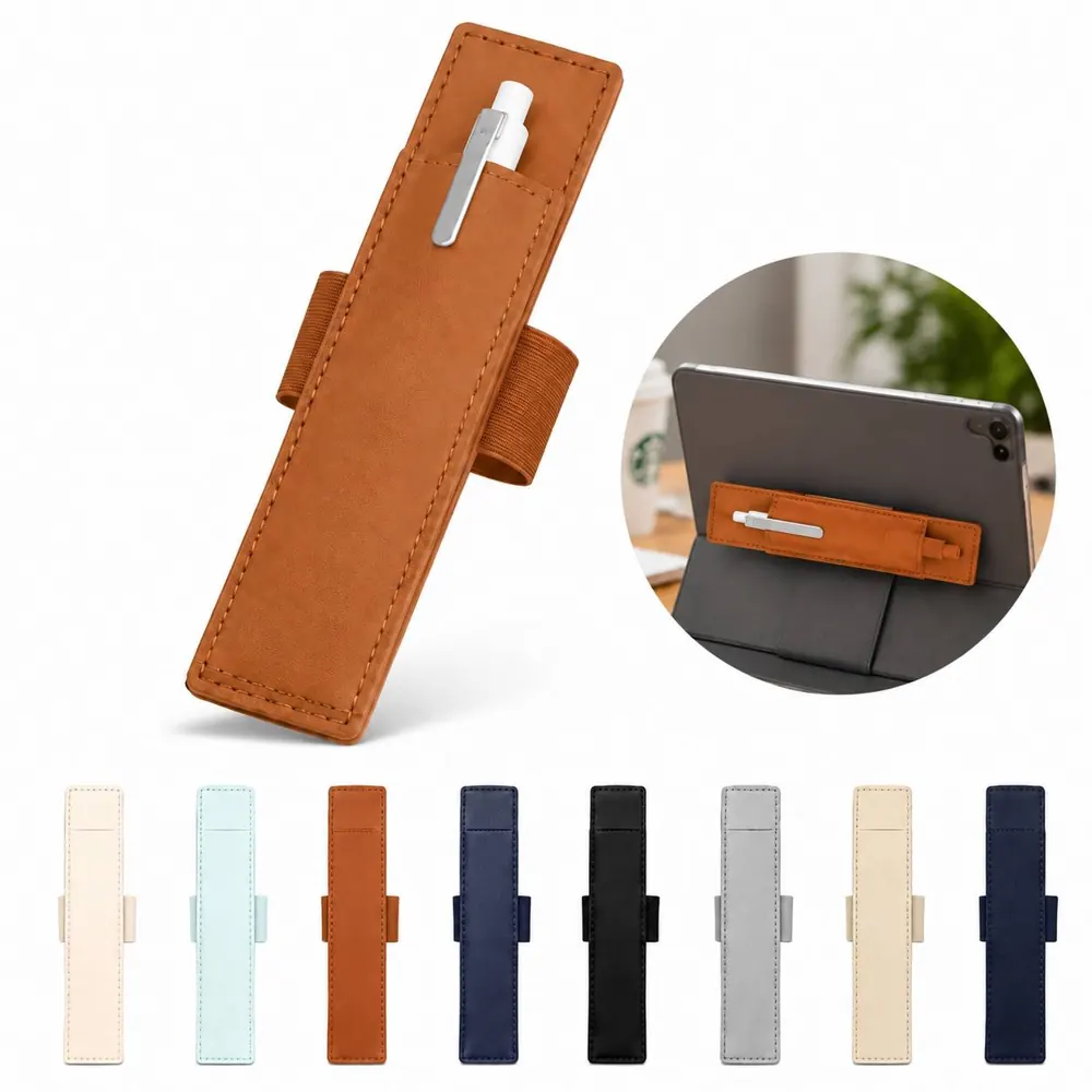 Elastic PU Leather Pen Holder for Notebooks, Planners 2