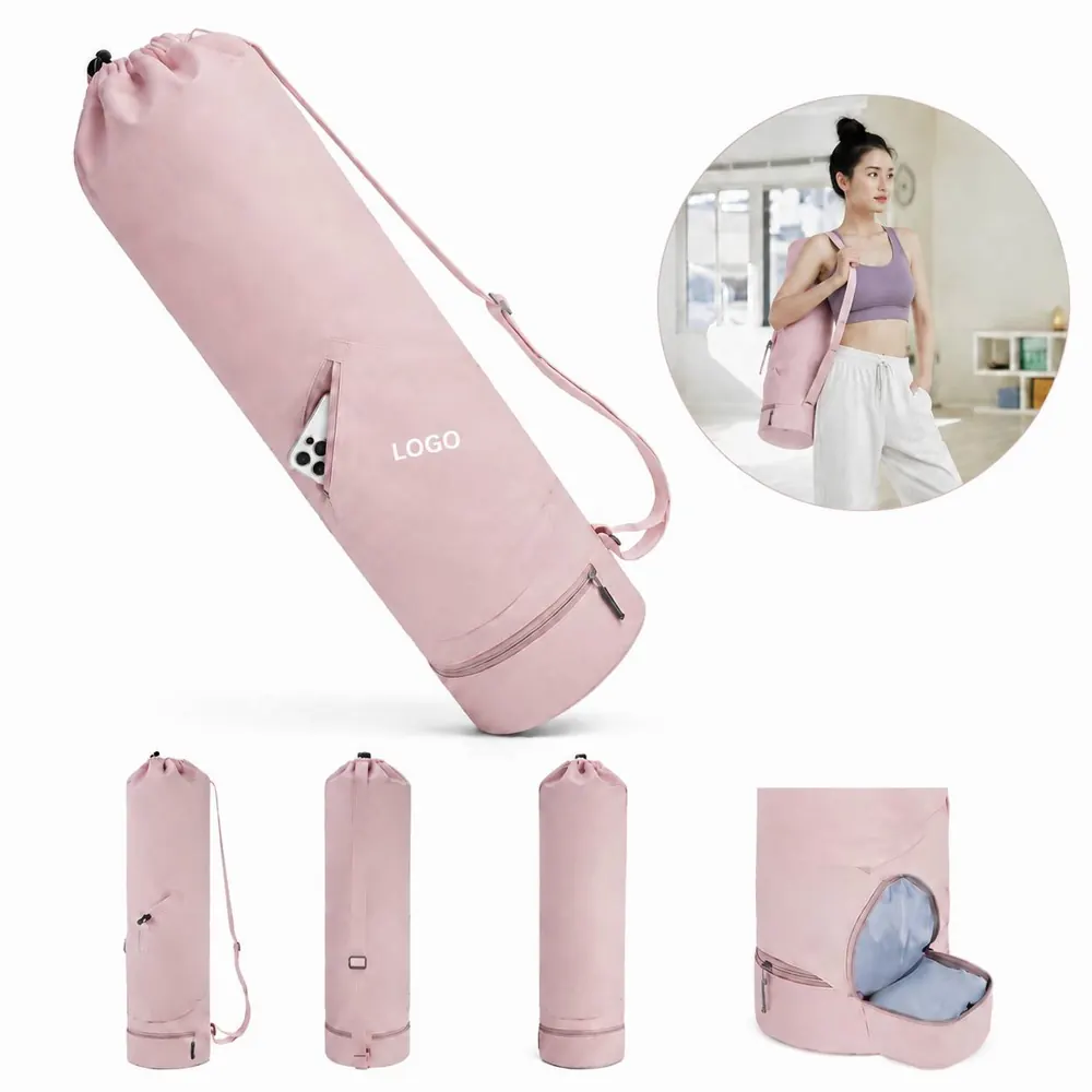 Waterproof Yoga Mat Bag with Water Bottle Pocket
